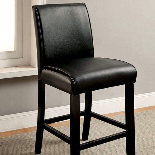 Grandstone Ii Contemporary Counter Height Chair With Black Finish, Set Of 2 By Casagear Home