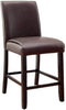 Gladstone II Contemporary Counter Height Chair, Dark Walnut Finish, Set of 2 By Casagear Home