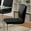 Lodia I Contemporary Side Chair With Black Pu Set of 2 FOA-CM3825BK-SC-2PK