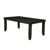 Wooden Rectangular Dining Table with 18" Leaf, Dark Walnut Brown By Casagear Home