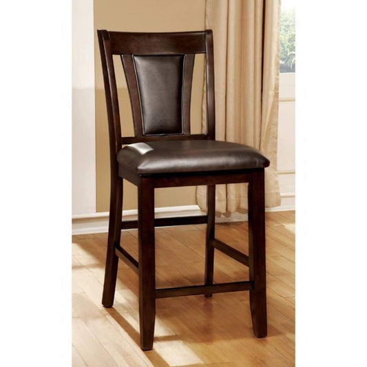Brent II Contemporary Counter Height Chair, Cherry Brown, Set of 2 By Casagear Home