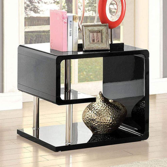 Ninove Contemporary Style End Table, Black By Casagear Home