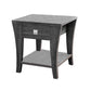 Wooden End Table with Swooping Curled Legs, Gray By Casagear Home