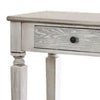 Wooden Sofa Table with Carved Turned Legs Antique White By Casagear Home FOA-CM4089S