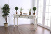Wooden Sofa Table with Carved Turned Legs, Antique White By Casagear Home