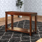 Transitional Rectangular Wooden Sofa Table with Bottom Shelf, Cherry Brown