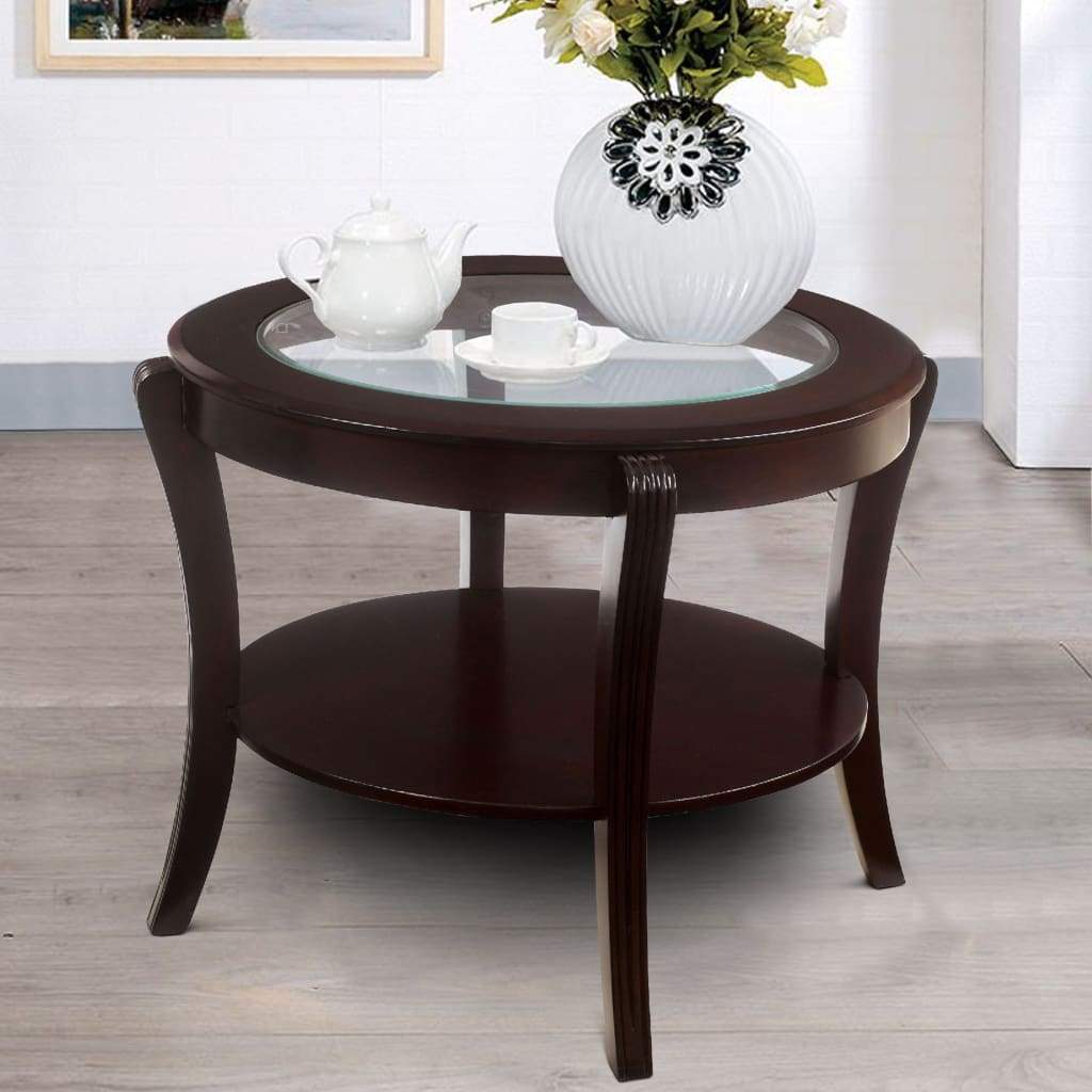 Finley Contemporary Style End Table, Espresso Finish By Casagear Home