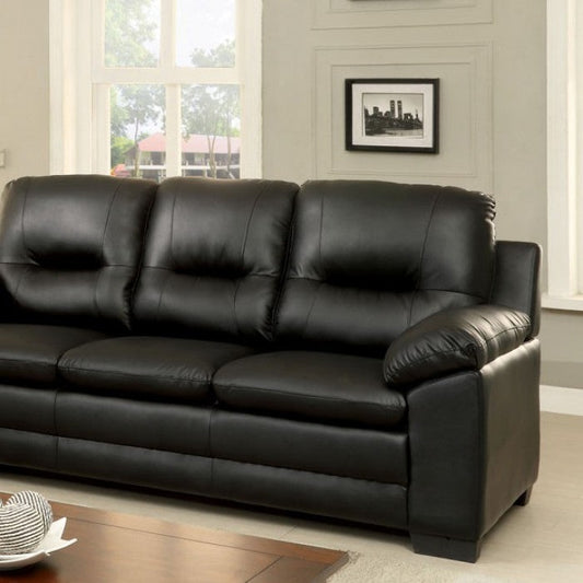 Parma Modern Plush Cushion Sofa, Black By Casagear Home