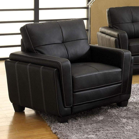 Blacksburg Contemporary Chair, Black By Casagear Home