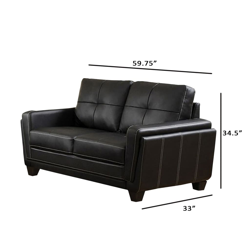 Blacksburg Contemporary Style Love Seat Black FOA-CM6485L