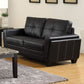Blacksburg Contemporary Style Love Seat , Black By Casagear Home