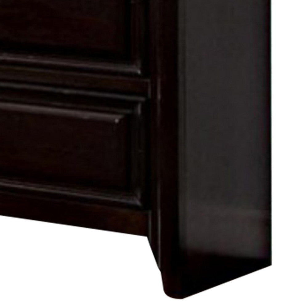 Sophisticated And Transitional Style Wooden Dresser Espresso Brown By Casagear Home FOA-CM7058D