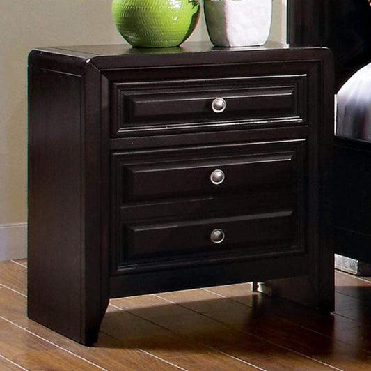 Yorkville Transitional Nightstand, Espresso Finish By Casagear Home