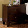 Enrico I Contemporary Style Nightstand, Brown Cherry By Casagear Home