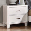 Transitional Solid Wood Night Stand With Drawers, White By Casagear Home