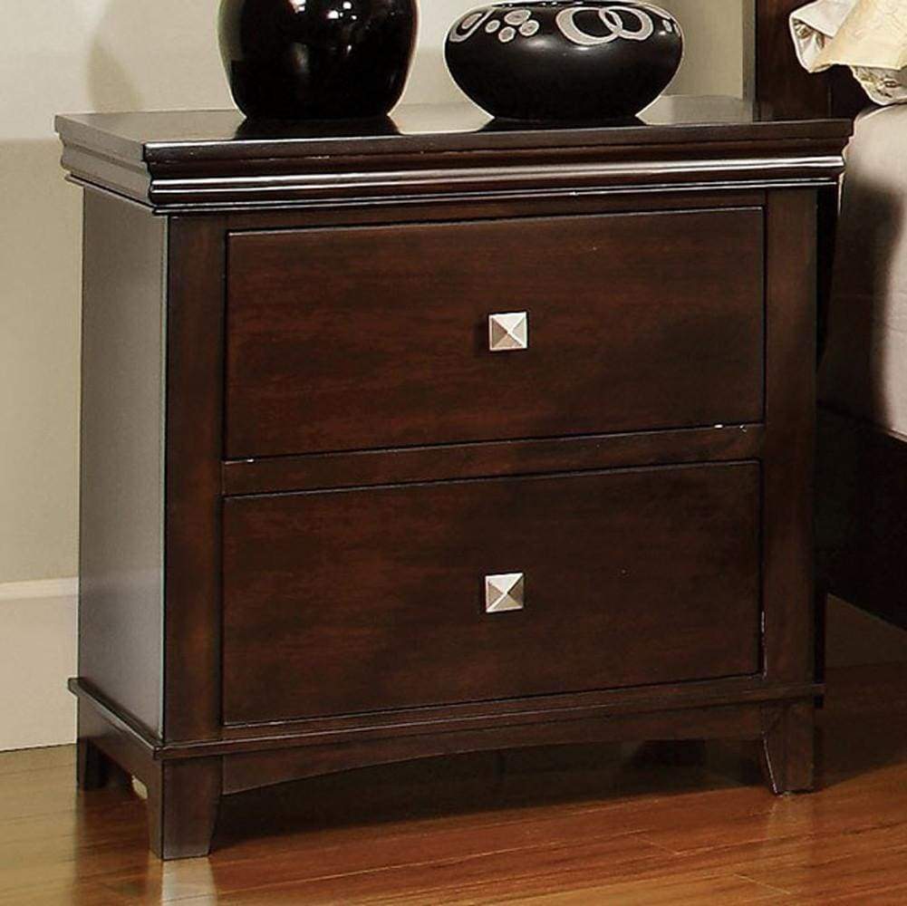 Pebble Transitional Nightstand, Espresso Finish By Casagear Home