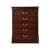 Tall Dresser Chest | Traditional Style | Wood Frame | Cherry Brown