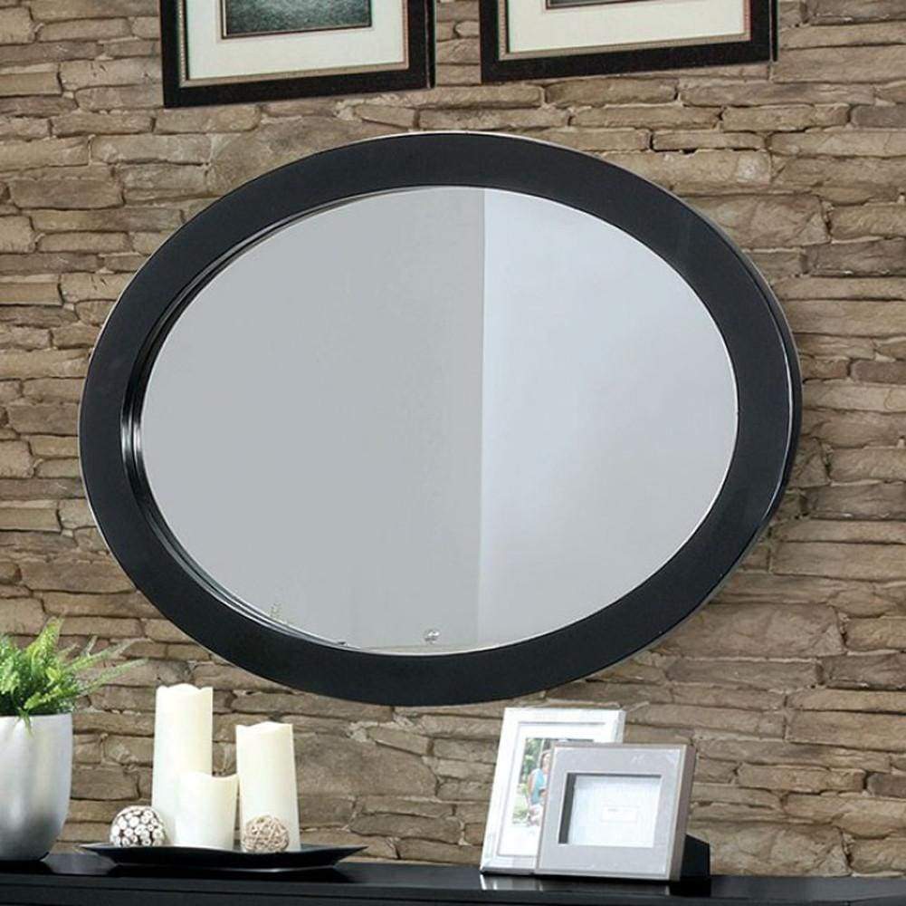 Lennart Ii Black Oval Wall Mounted Mirror By Casagear Home