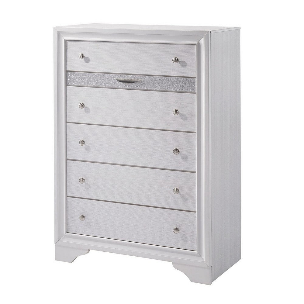 Tall Dresser Chest | Solid Wood | Jewelry Drawer | Contemporary White