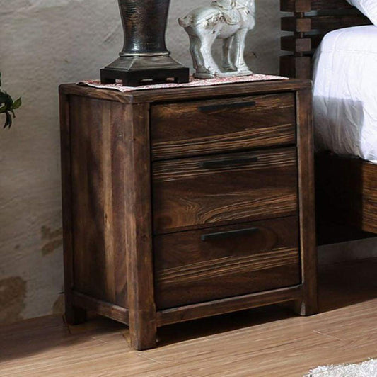 Hankinson Transitional Style Night Stand, Rustic Natural Tone By Casagear Home