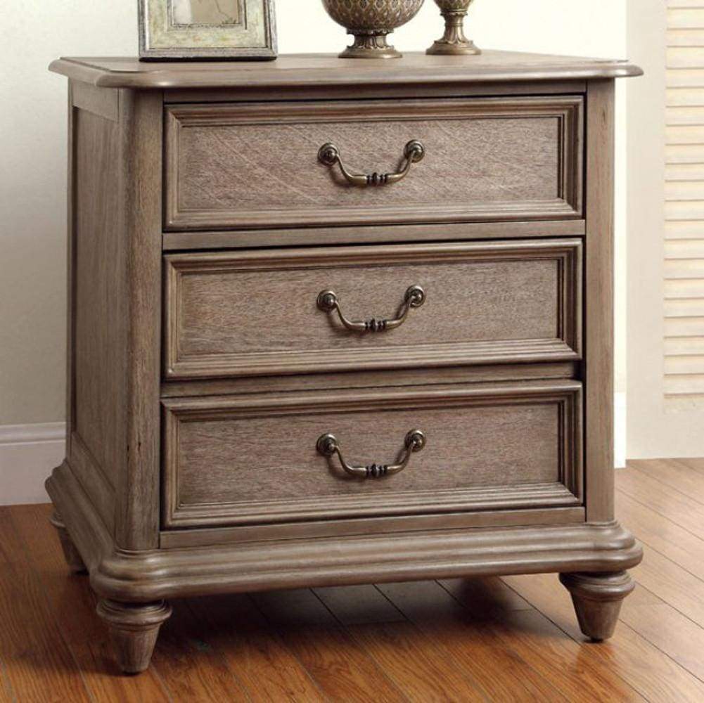 Belgrade I Transitional Night Stand In Rustic Natural By Casagear Home