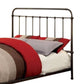 Metal Queen Size Platform Bed with Headboard & Footboard Deep Bronze FOA-CM7701GM-Q