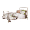 Aesthetic California King Metal Bed, Vintage White By Casagear Home