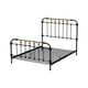 Bed | Queen Size | Transitional Metal Frame | Black Gold