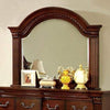 45 x 53 Arched Top Dresser Mirror, Reeded Wood Frame, Cherry By Casagear Home