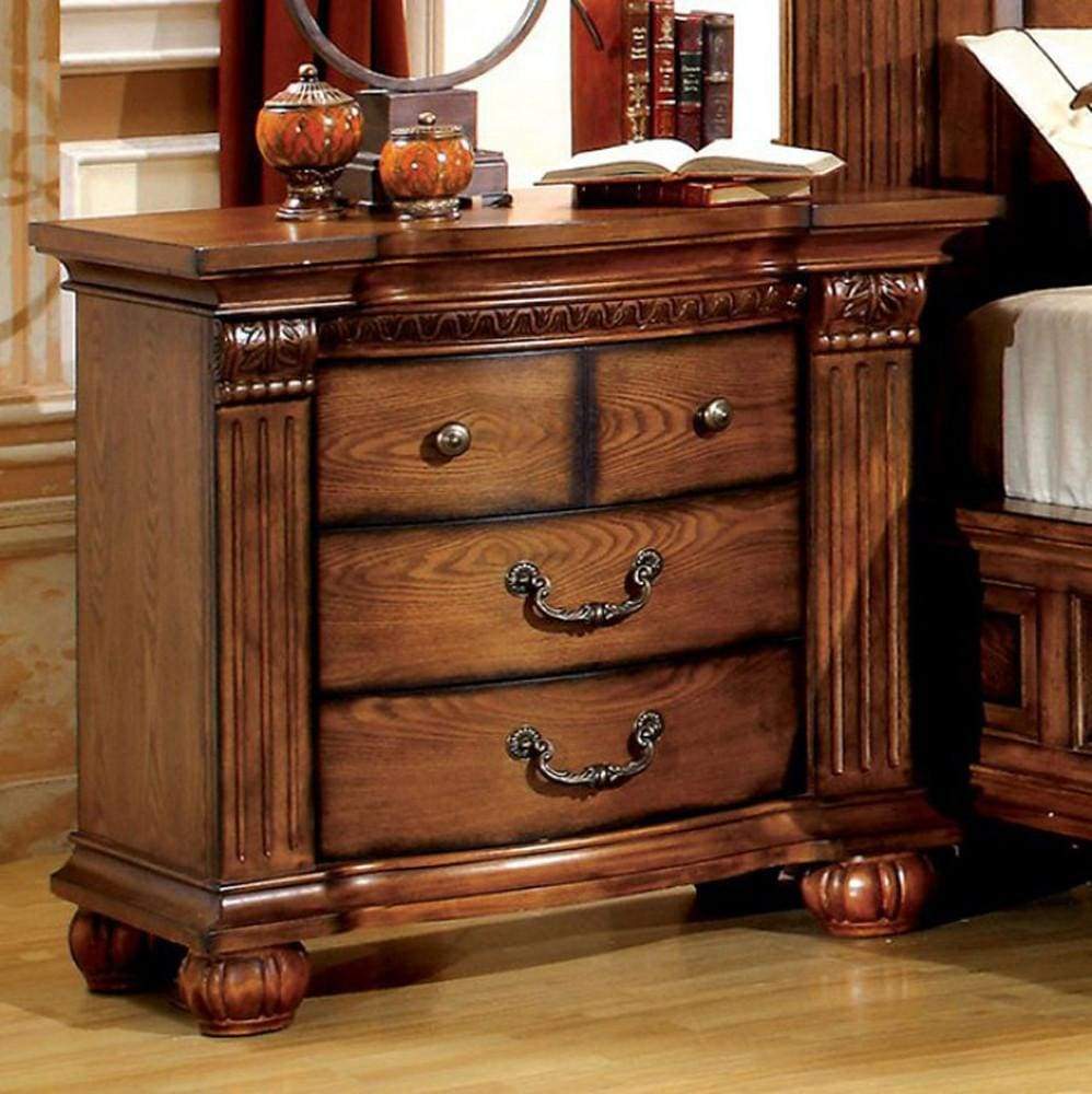 Bellagrand Transitional Night Stand, Antique Tobacco Oak By Casagear Home