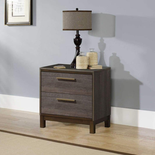 Manvel Contemporary Style Night Stand, Antique Gray By Casagear Home