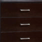 5 Drawer Wooden Chest with Sleek handles Espresso Brown By Casagear Home FOA-CM7868C