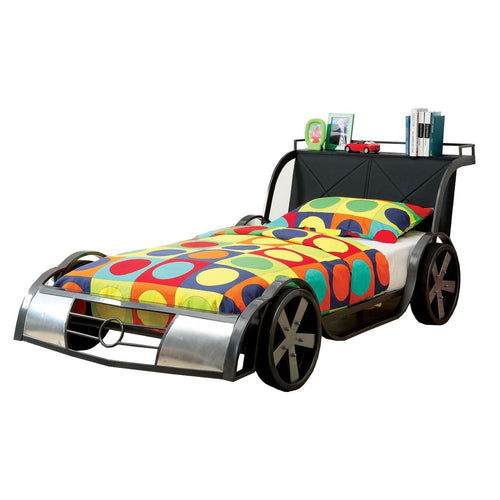 Bed | GT Racer Twin Size | Metal Frame | Silver Black