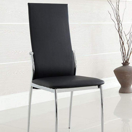 Kalawao Contemporary Side Chair, Black Finish, Set Of 2 By Casagear Home