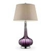 FAY Contemporary  Berry Glass Table Lamp, Purple By Casagear Home