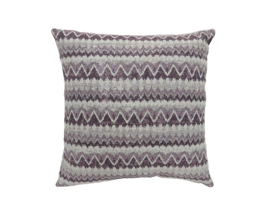 Contemporary Style Horizontally Zigzag Designed Set of 2 Throw Pillows, Purple -PL6033PR-L-2PK By Casagear Home