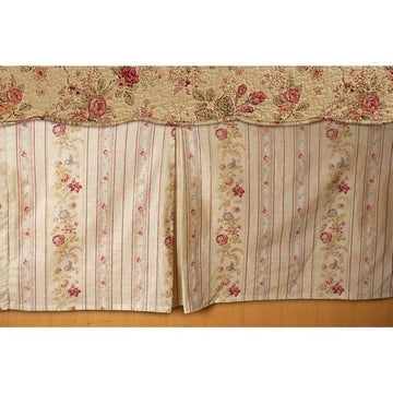 Claremont Collection Antique Rose Multi Color Full Bed Skirt by Greenland Home Fashi By Casagear Home