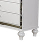 Faux Alligator Embossed Wooden Night Stand With 3 Drawers In White HME-1845-4