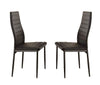 Side Chair Set of 2 | Bi-Cast Vinyl | Curvy Back | Black