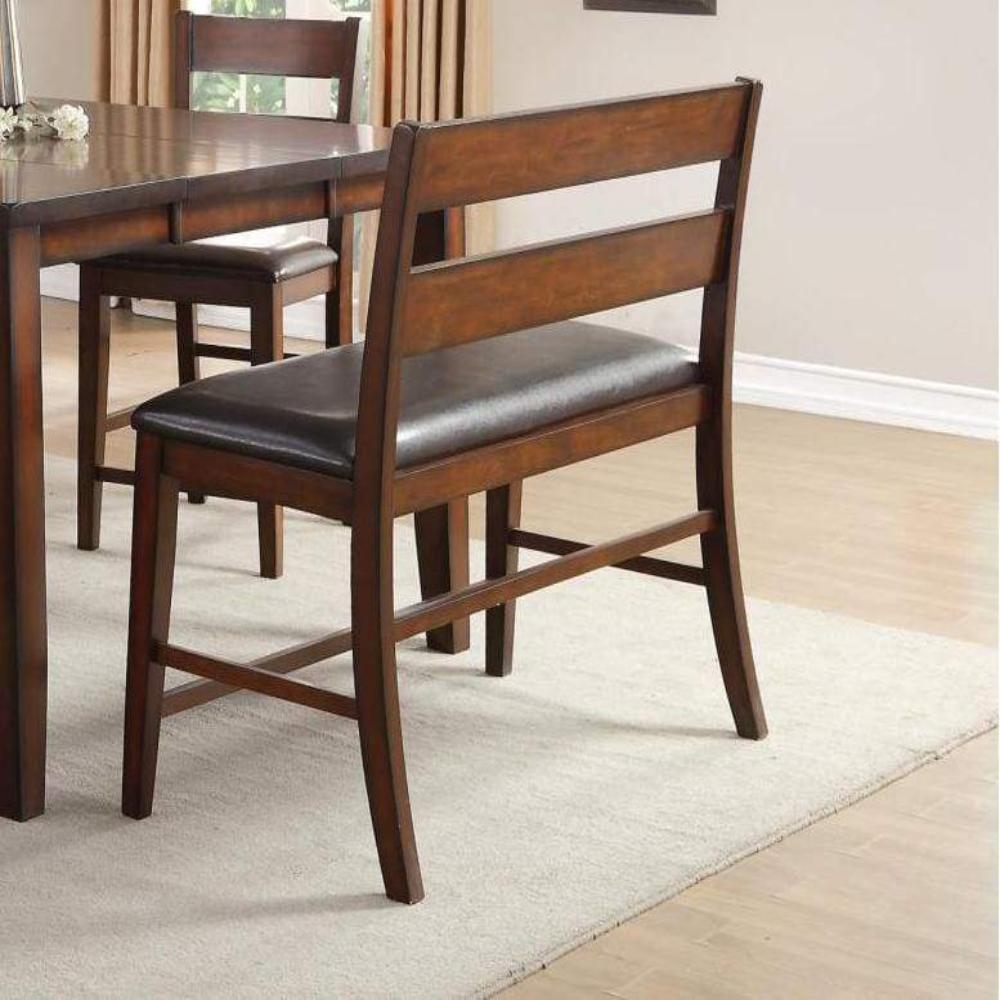 Bench | Mango Veneer | Covered Seat | Cherry Brown