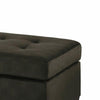 Polyester Upholstered Ottoman With Tufted Seat Chocolate Brown HME-8367CH-4