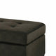 Polyester Upholstered Ottoman With Tufted Seat Chocolate Brown HME-8367CH-4