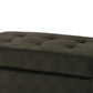 Polyester Upholstered Ottoman With Tufted Seat Chocolate Brown HME-8367CH-4