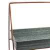Galvanized Metal 2 Tiered Rectangular Serving Tray Gray By Casagear Home I305-HGM005