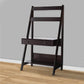 61 Inch Wooden Ladder Desk 3 Shelves 1 Drawer Dark Brown By Casagear Home IDF-12573