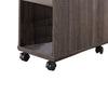 Elegant Chairside Table With Display Shelves and Drawer Gray IDF-161730