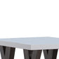 Two-Tone Wooden End Table White & Distressed Gray IDF-161834ET