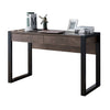 Rectangular Wooden Desk with Electric Outlet and Sled Leg Support Black and Brown - 182289 IDF-182289