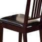 Comfortable Dining Chair With Lustrous Finish Seat Set of Two Dark Brown IDF-DC14012