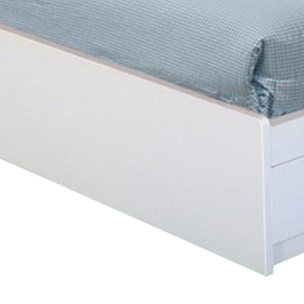 Luxurious Twin Size Chest Bed With 3 Storage Drawers White Finish. - Benzara IDF-Y1302T